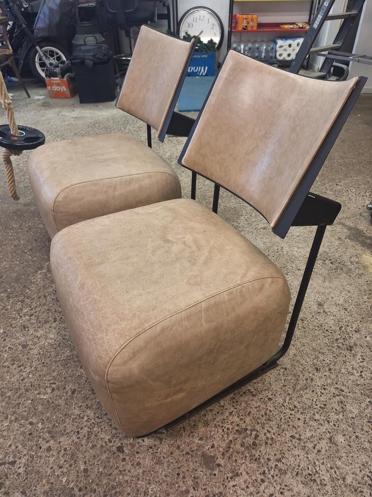 Oscar Inno Harri Korhonen Fauteuils, Ophalen, Gebruikt, Twee, Leer