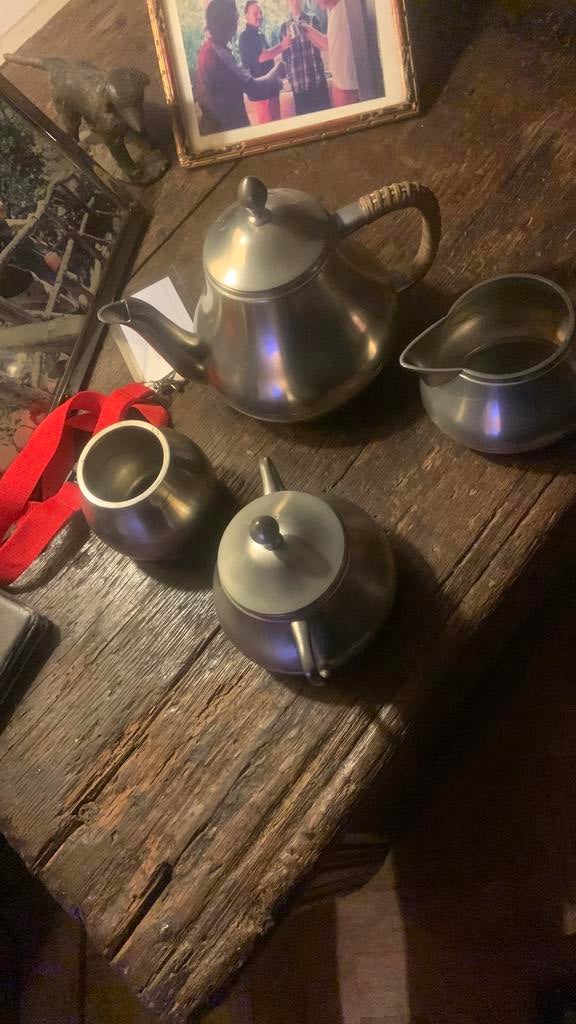 Tinnen theeservies, Antiek en Kunst, Antiek | Tin, Ophalen
