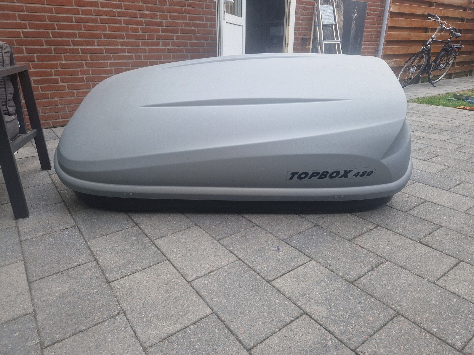 Topbox 480 dakkoffer met dakdragers, Ophalen, Gebruikt