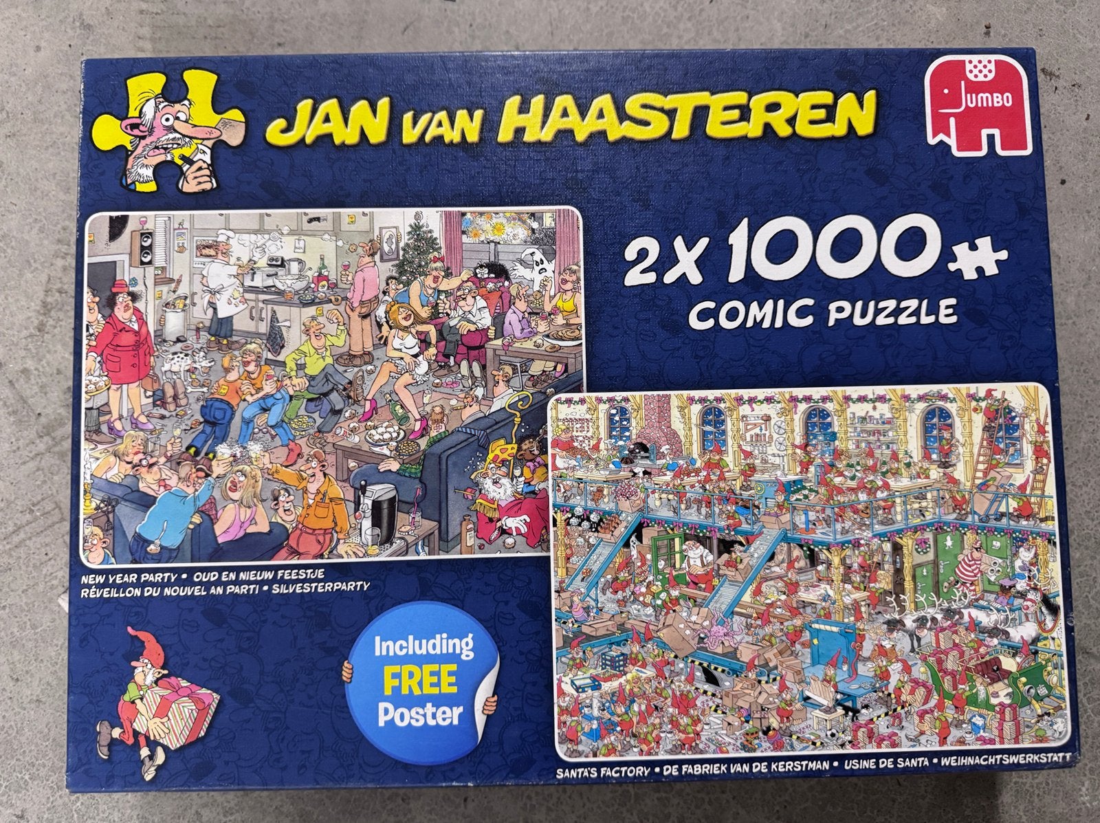 Jan van haasteren 2x1000, Ophalen, 500 t/m 1500 stukjes, Zo goed als nieuw