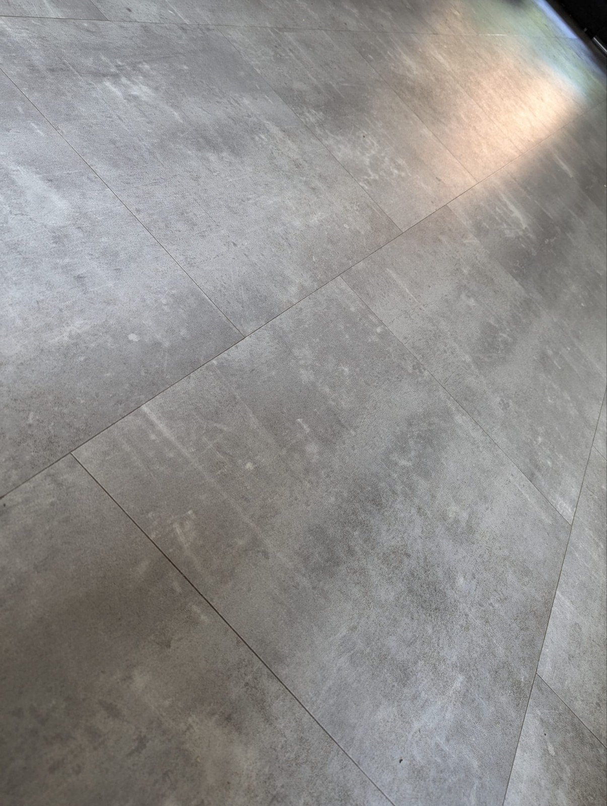 Klik PVC Vloer - Betonlook Grijs, Ophalen, Gebruikt, Betonlook, Minder dan 10 m²