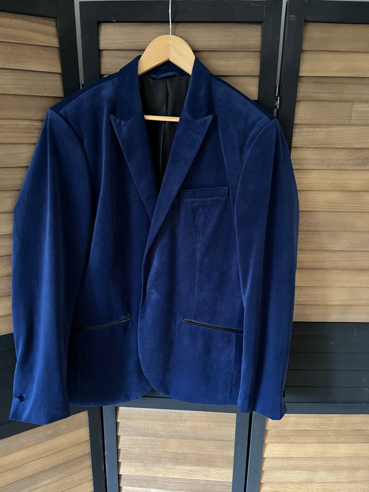 Angelo Litrico Slim Fit fluwelen colbert - Maat 52, Ophalen of Verzenden, Zo goed als nieuw, Overige maten, Blauw