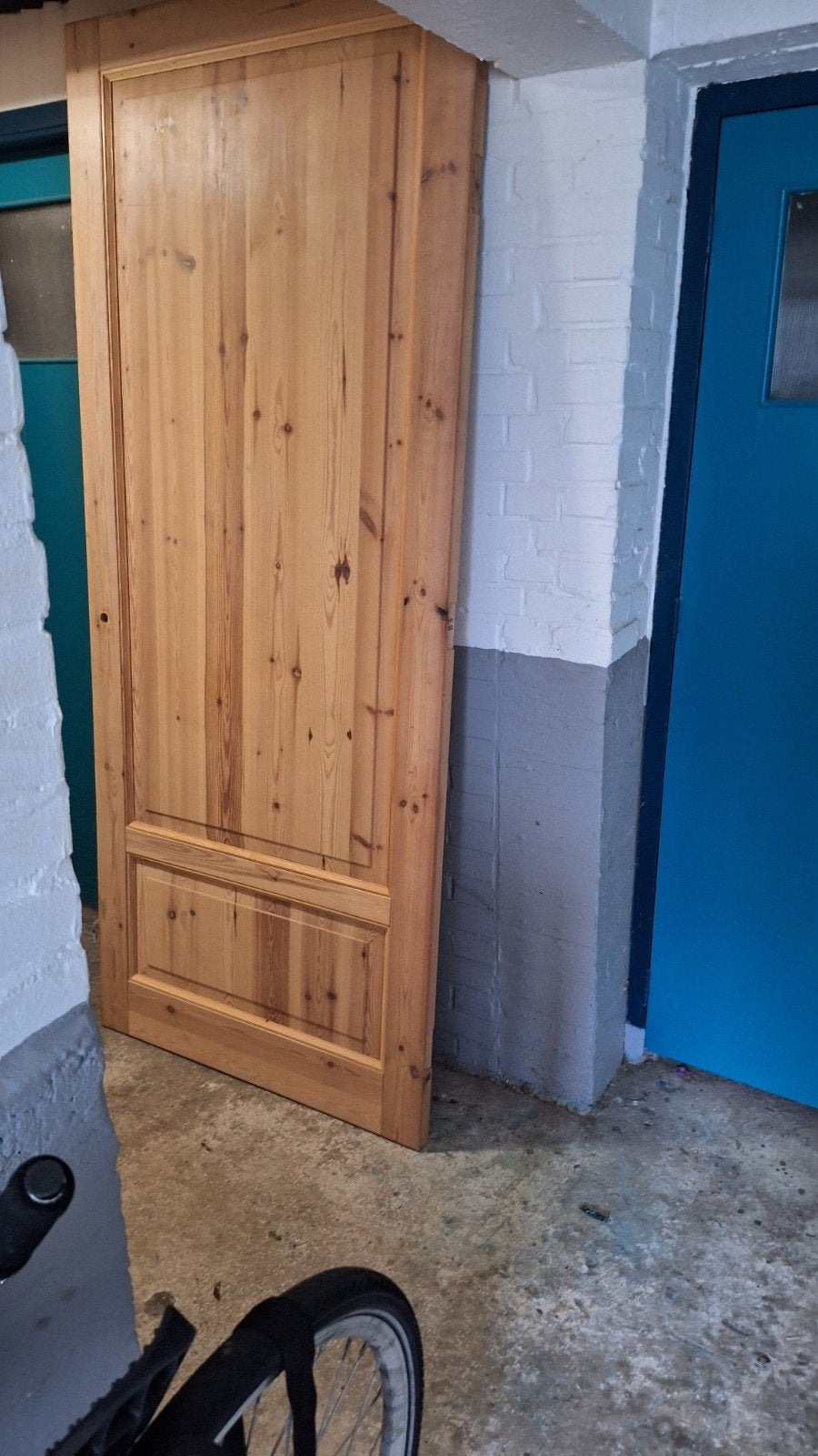 Massieve grenen paneeldeur 93x222cm - Nieuwstaat, 80 tot 100 cm, 215 cm of meer, Ophalen of Verzenden, Zo goed als nieuw