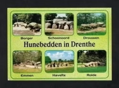 Drenthe Hunebedden Schoonoord Drouwen Emmen Havelte., Ophalen of Verzenden, 1980 tot heden, Ongelopen, Drenthe