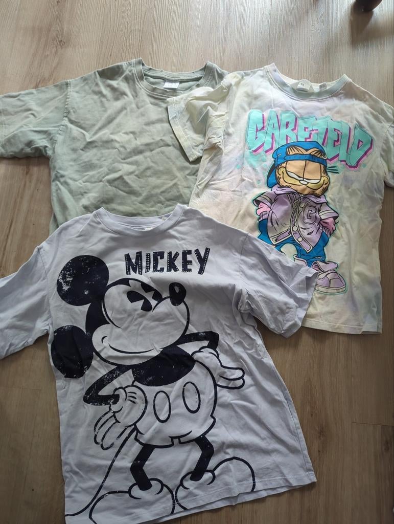 3x meiden tshirt maat 134/140, Ophalen of Verzenden