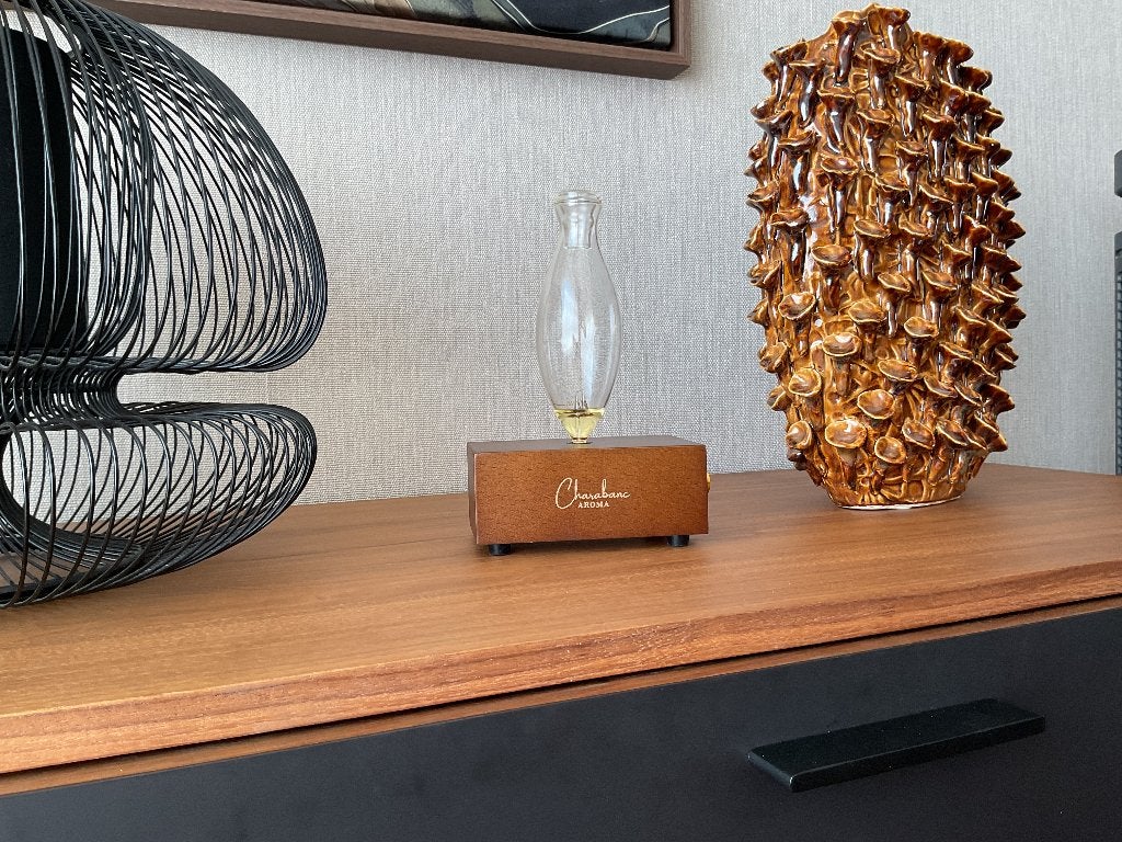 aroma diffuser draadloos 4 x essentiële olie 30ml, Ophalen, Zo goed als nieuw, Aroma