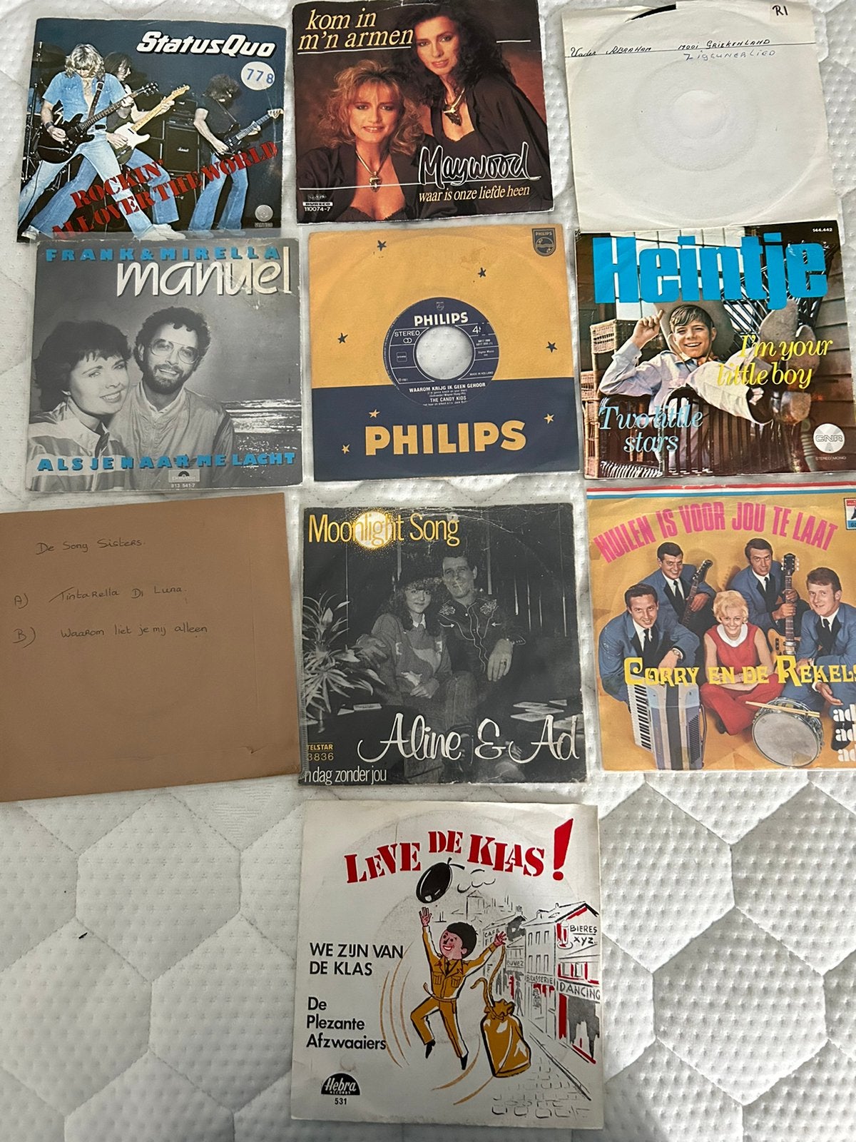 10 Vinyl singels in nette staat, Ophalen of Verzenden, Zo goed als nieuw, Overige formaten, Levenslied of Smartlap