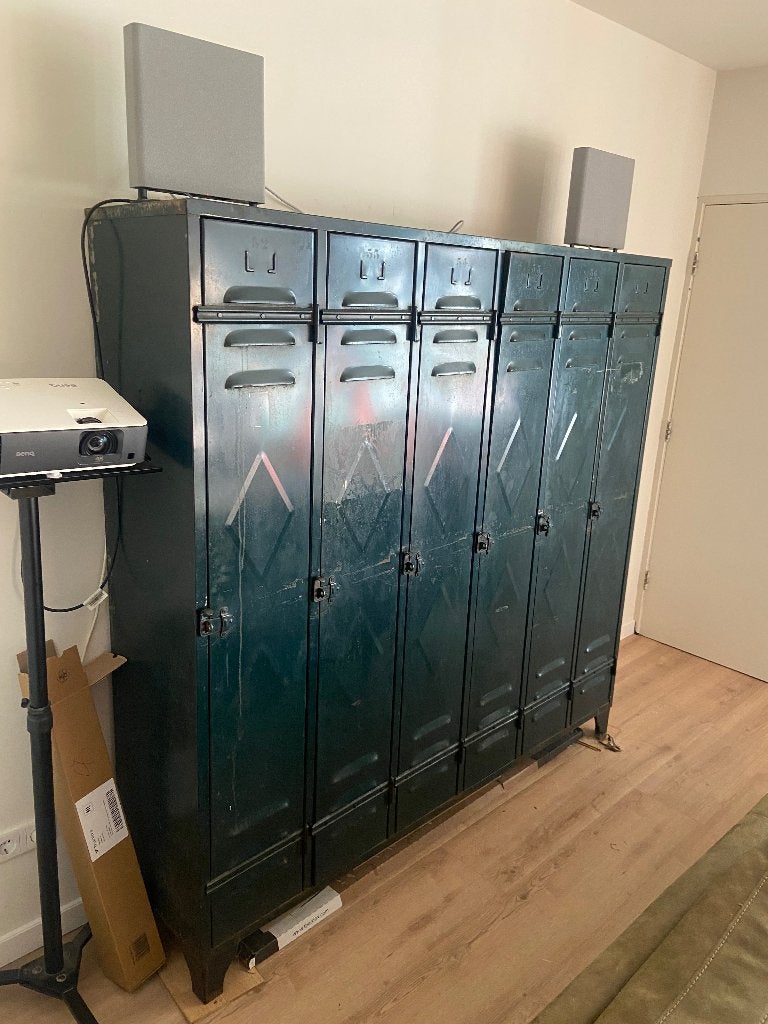 Industriële stalen lockerkast, Huis en Inrichting, Ophalen, Gebruikt, Industrieel