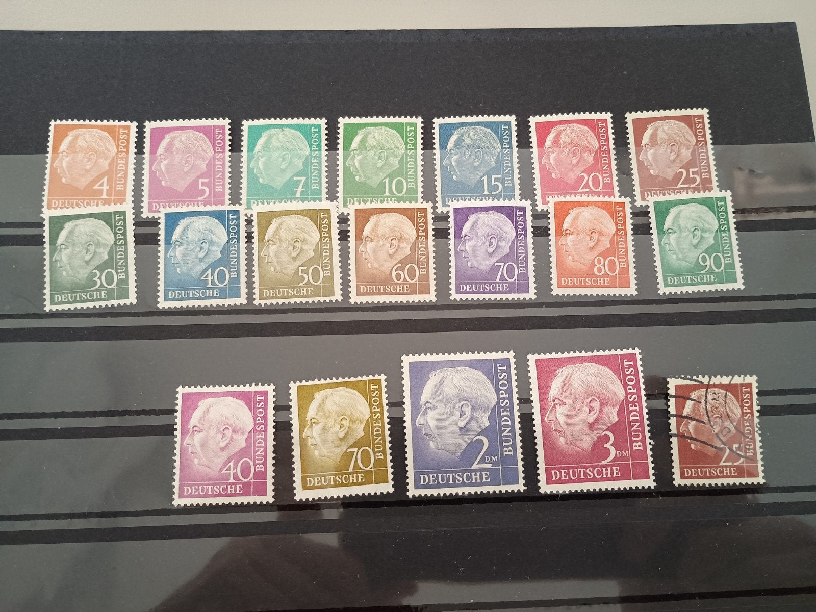 Duitsland postzegels michel 177-196 Theodor Heuss, Ophalen of Verzenden, BRD, Postfris