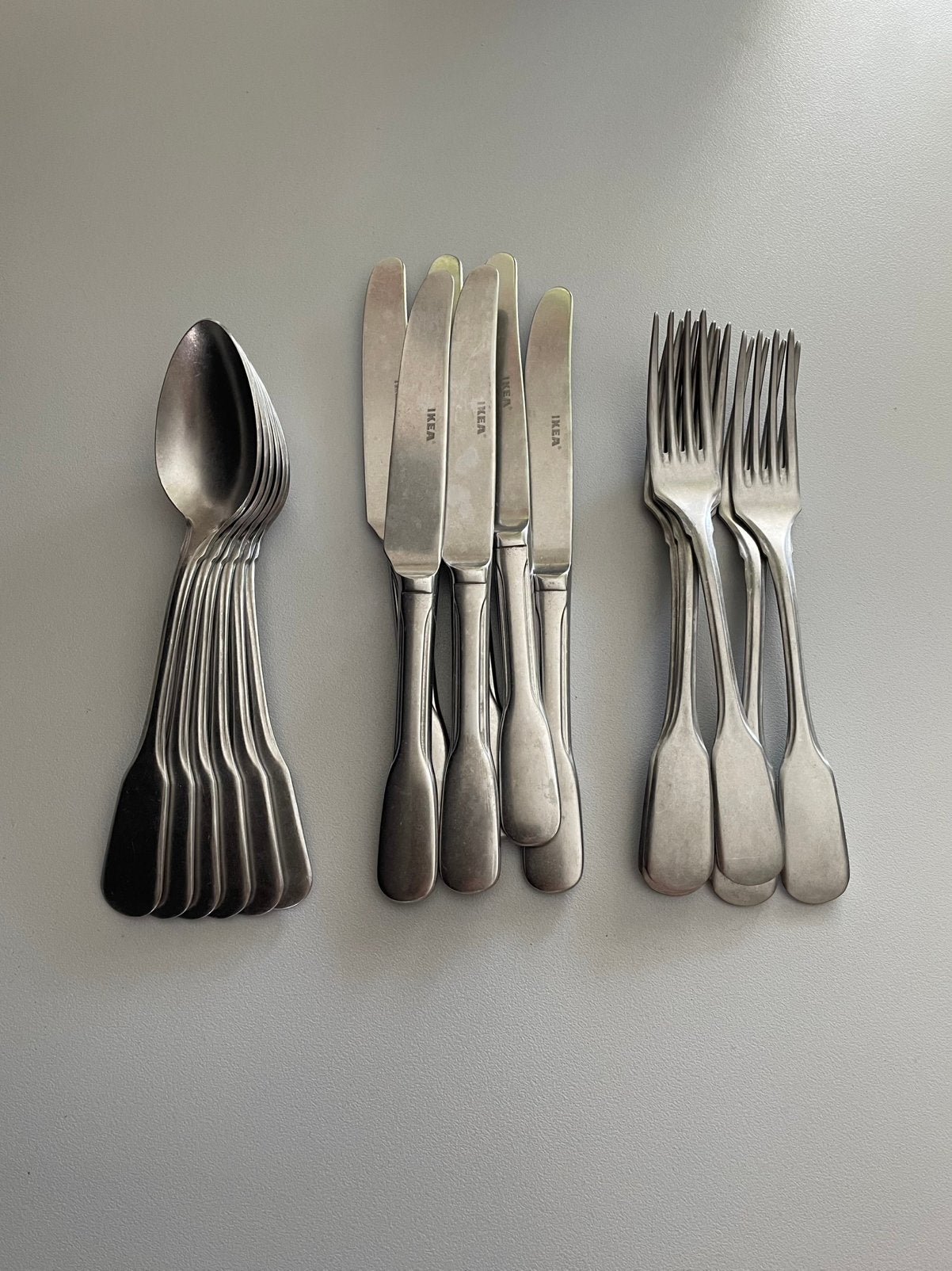 Vintage IKEA Matte Fiddleback Bestekset, Bestekset, IKEA, Ophalen of Verzenden, Zo goed als nieuw