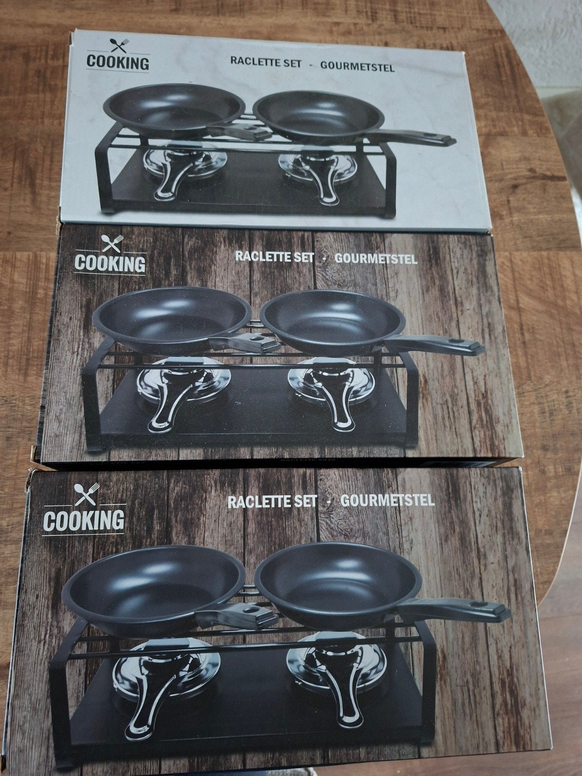 3x 2 pers gourmet set, Witgoed en Apparatuur, Ophalen, Zo goed als nieuw, 4 t/m 7 personen