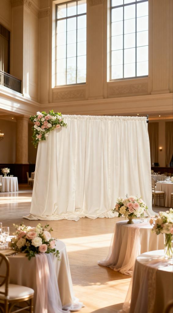 Backdrop voor bruiloft of verlovingsfeest te huur, Hobby en Vrije tijd, Feestartikelen, Zo goed als nieuw, Feestartikel, Geboorte of Huwelijk