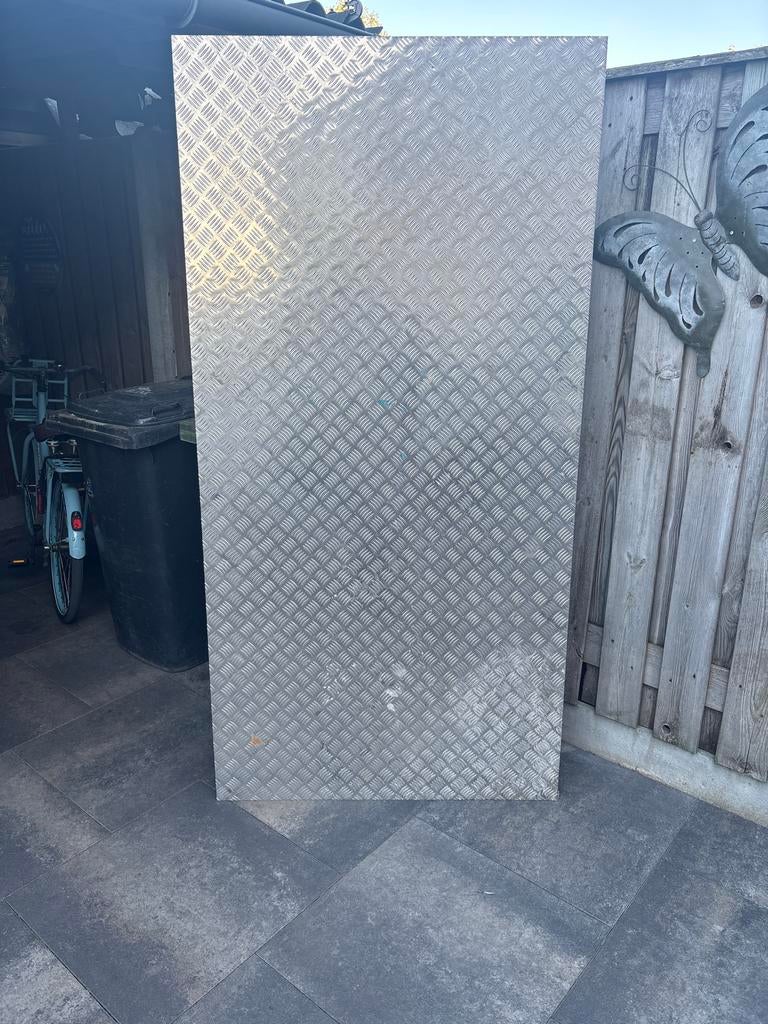 Aluminium traanplaat / tranenplaat 2 stuks.200x100, Ophalen of Verzenden, Gebruikt