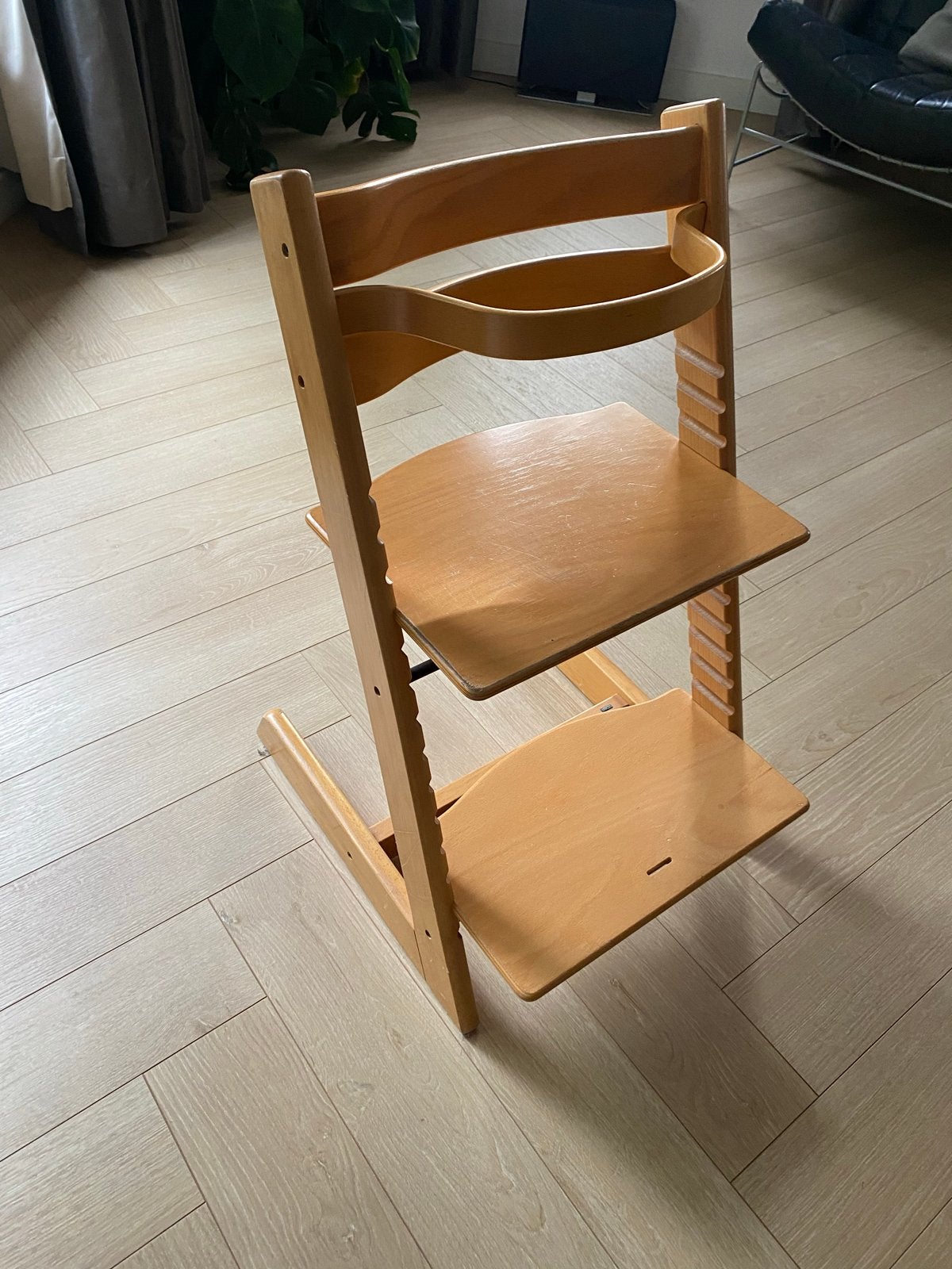 Stokke Tripp Trapp meegroeistoel - naturel hout, Ophalen, Gebruikt, Meegroeistoel, Aanschuifbaar