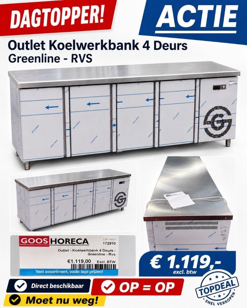 koelwerkbank, Ophalen of Verzenden, Nieuw zonder verpakking, Koelen en Vriezen