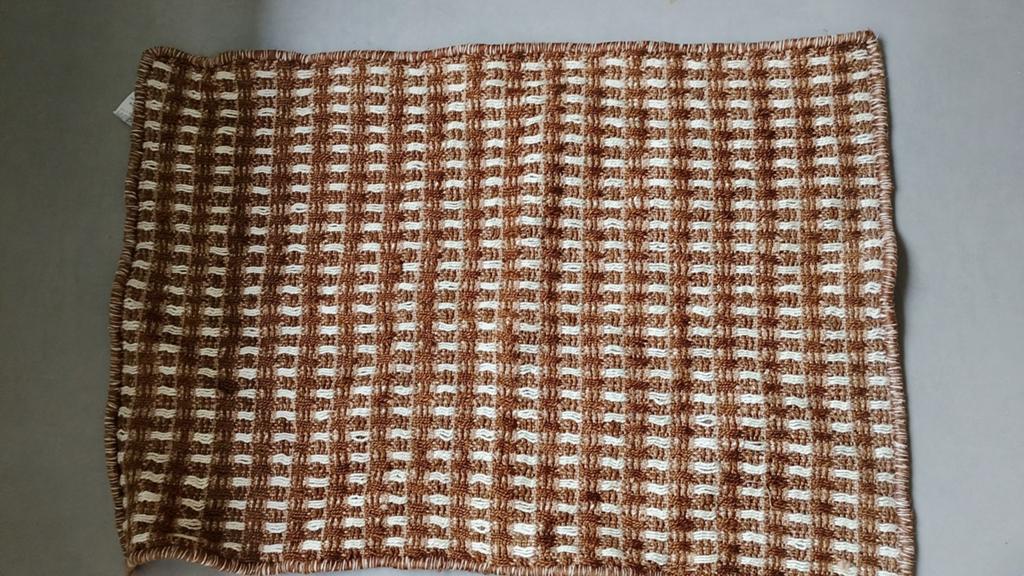 Zara Home Klein Vloerkleed / Deurmat - Bruin/Wit Geruit, Modern, Geruit, Huiselijk, 50 tot 100 cm, Zo goed als nieuw, Bruin