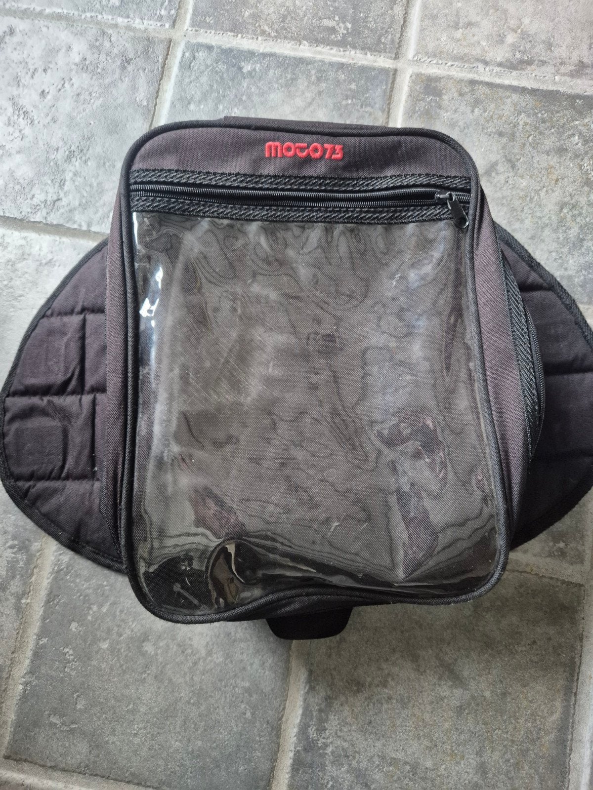 Tanktas Moto73 met magneetflappen, 2 grotes, ritsen prima, Ophalen of Verzenden, Gebruikt