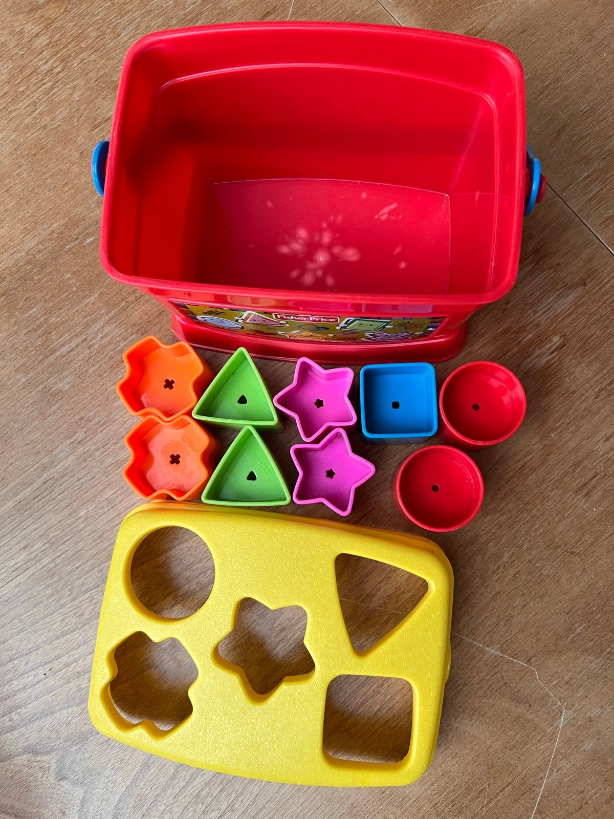 Fisher-Price vormenstoof met 9 vormen, Ophalen of Verzenden, Gebruikt, Overige typen