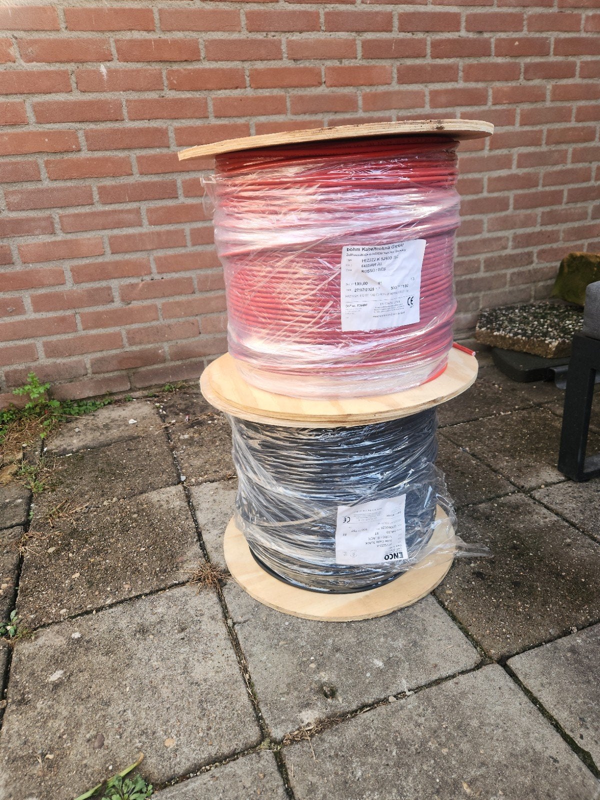PV kabel 2 x 500 meter, rood en zwart, Doe-het-zelf en Verbouw, Ophalen, Nieuw, Overige merken, Kabel of Snoer