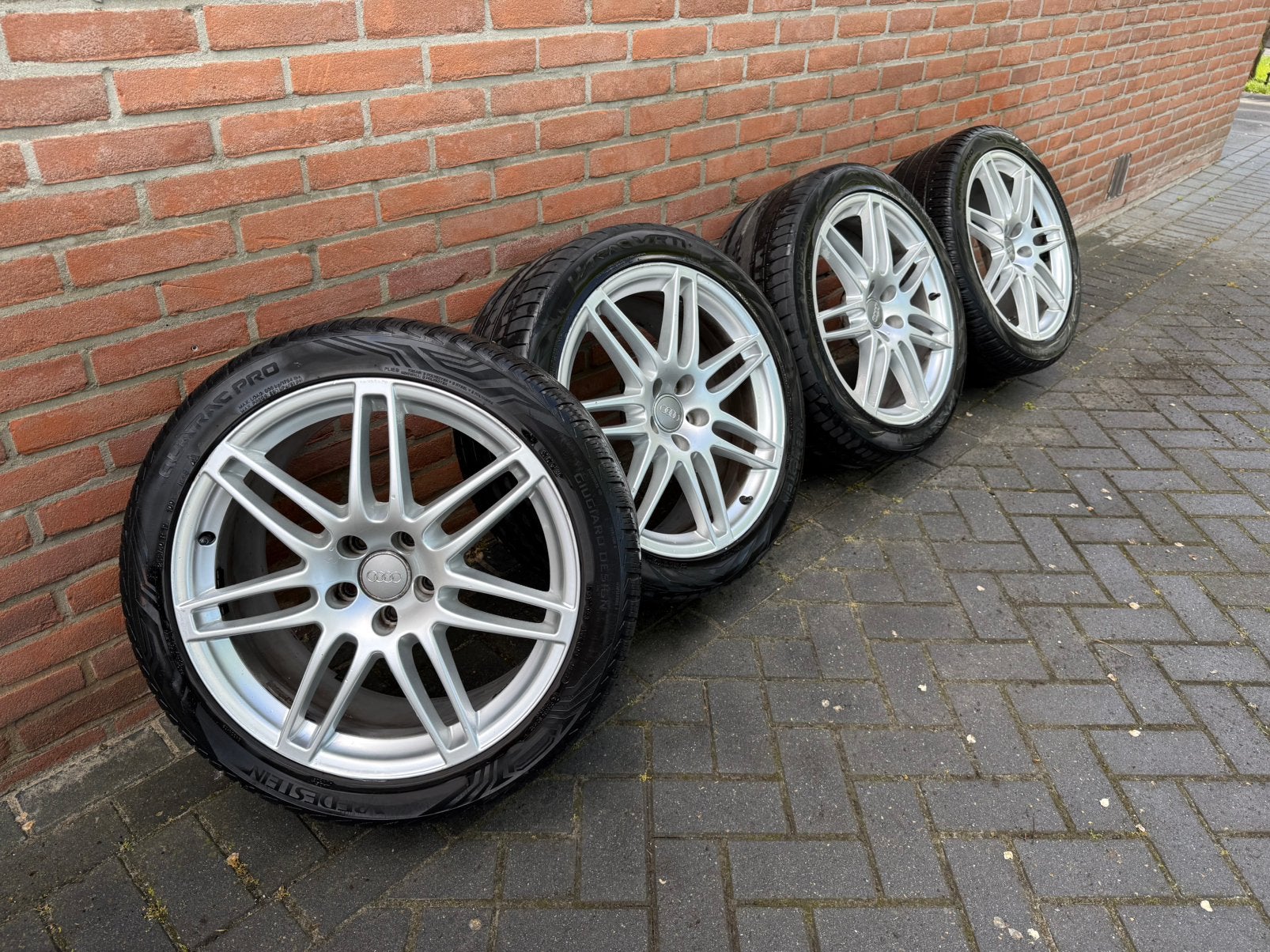 Originele Audi RS4 wielen 19 inch 5x112, Gebruikt, 255 mm, Banden en Velgen, Personenwagen