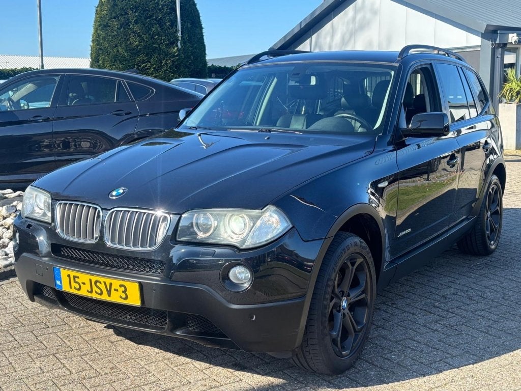 BMW X3 2.0i High Executive Zwart 2009 Trekhaak Leer Xenon, 4 cilinders, 150 pk, Zwart, Bedrijf