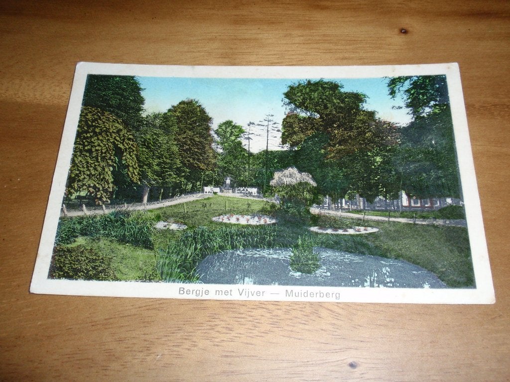 Bergje met Vijver Muiderberg, Verzenden, 1920 tot 1940, Gelopen, Noord-Holland