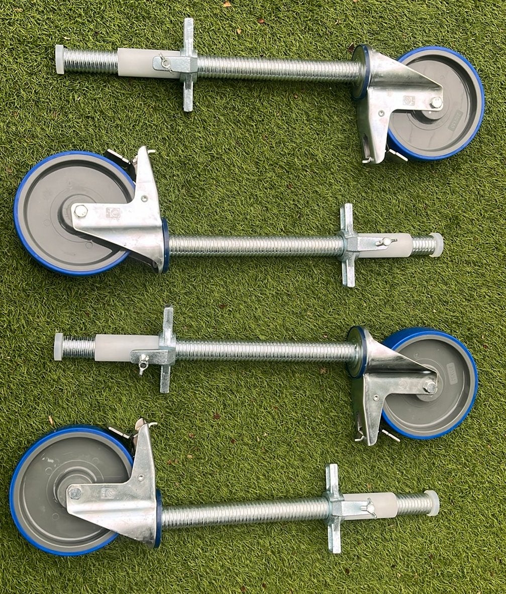 Nieuw, rolsteiger wielen geremd, Doe-het-zelf en Verbouw, Steigers, Ophalen, Nieuw, Rolsteiger of Kamersteiger, 5 meter of hoger