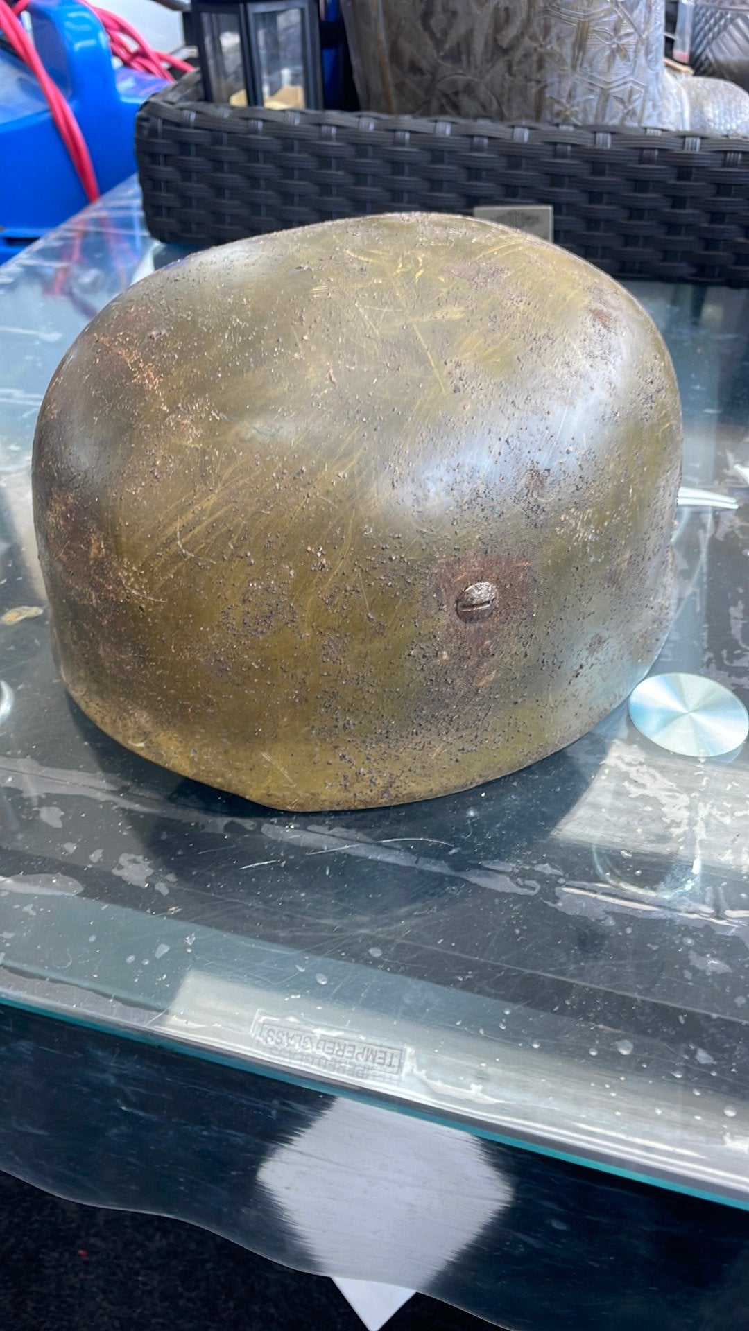 Falschirmjager helm kreta, Ophalen of Verzenden, Nederland, Helm of Baret