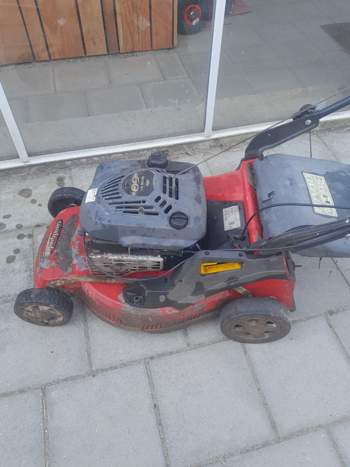 Castelgarden 53cm Grasmaaier - Elektrisch Gestart, Ophalen, Cirkelmaaier, Gebruikt, Elektrische starter