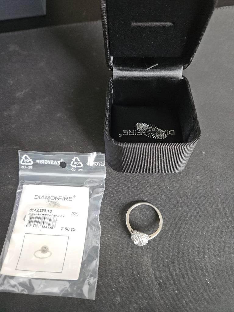 DiamonFire zilveren entouragering 814.0350.18 nieuw in doos., Sieraden, Tassen en Uiterlijk, Ringen, 18 tot 19, Nieuw, Ophalen of Verzenden