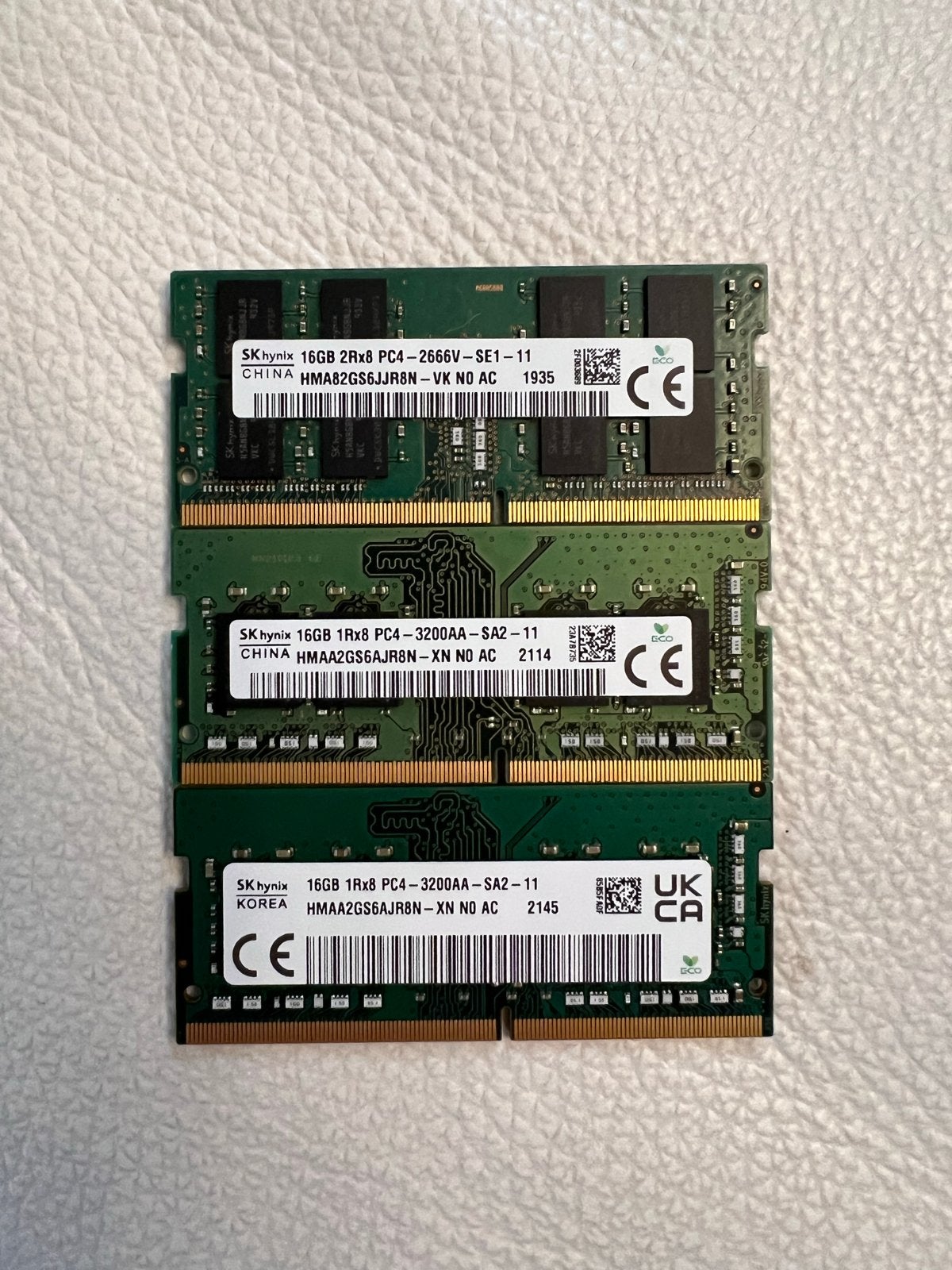 Micron/SK Hynix 16GB DDR4 Laptop RAM Geheugenmodules, Computers en Software, DDR4, Ophalen of Verzenden, Zo goed als nieuw, Laptop