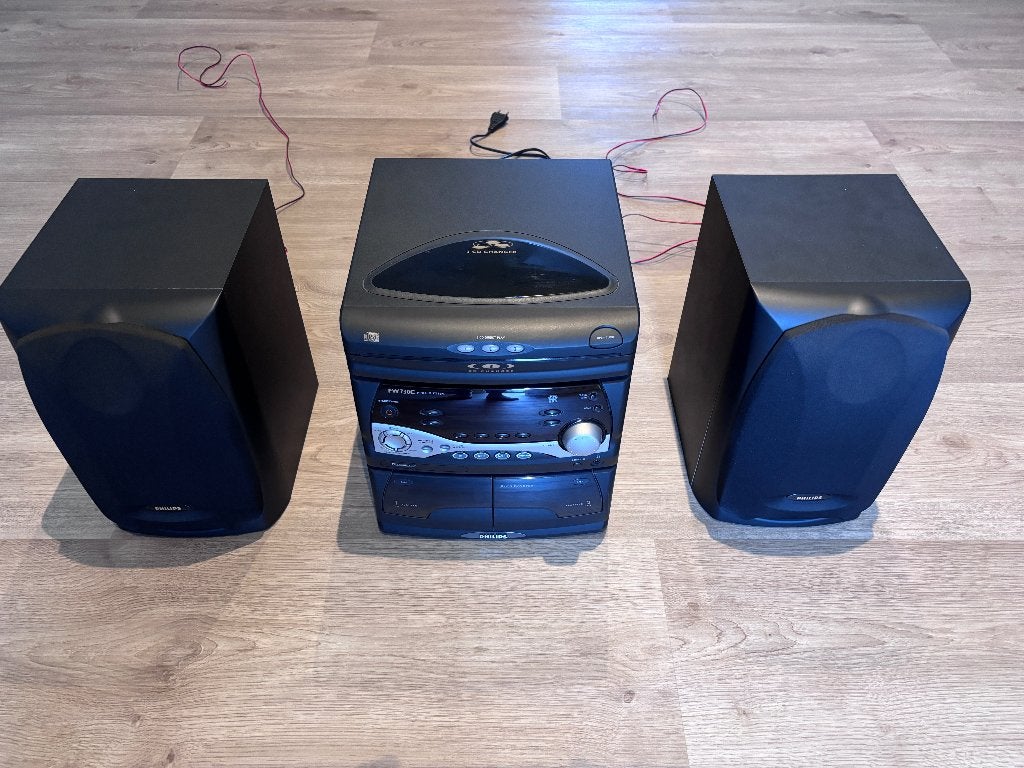 Zeer goed onderhouden Philips FW730c HiFi System, Ophalen of Verzenden, Zo goed als nieuw, Cassettedeck, Philips