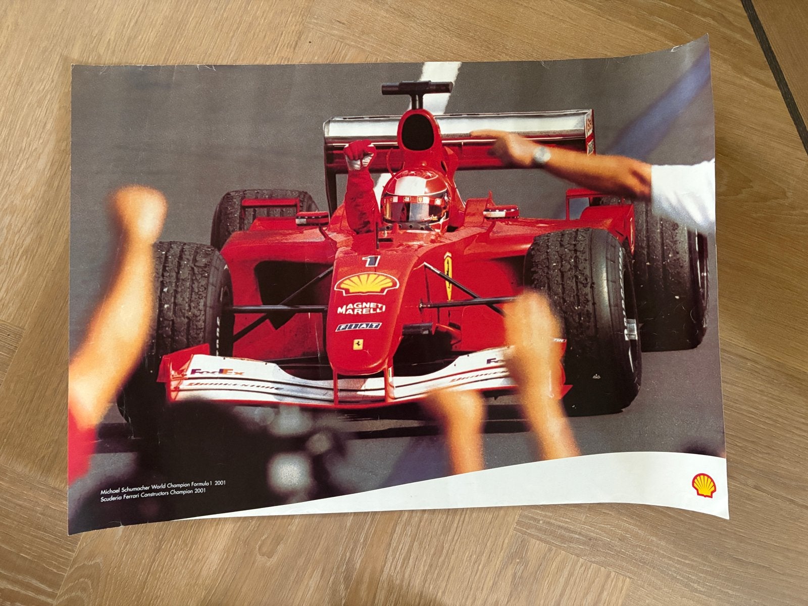 Officiële Shell Ferrari Posters schumacher 50x70 cm 5 stuks, Verzamelen, Posters, Ophalen of Verzenden, A1 t/m A3, Rechthoekig Liggend