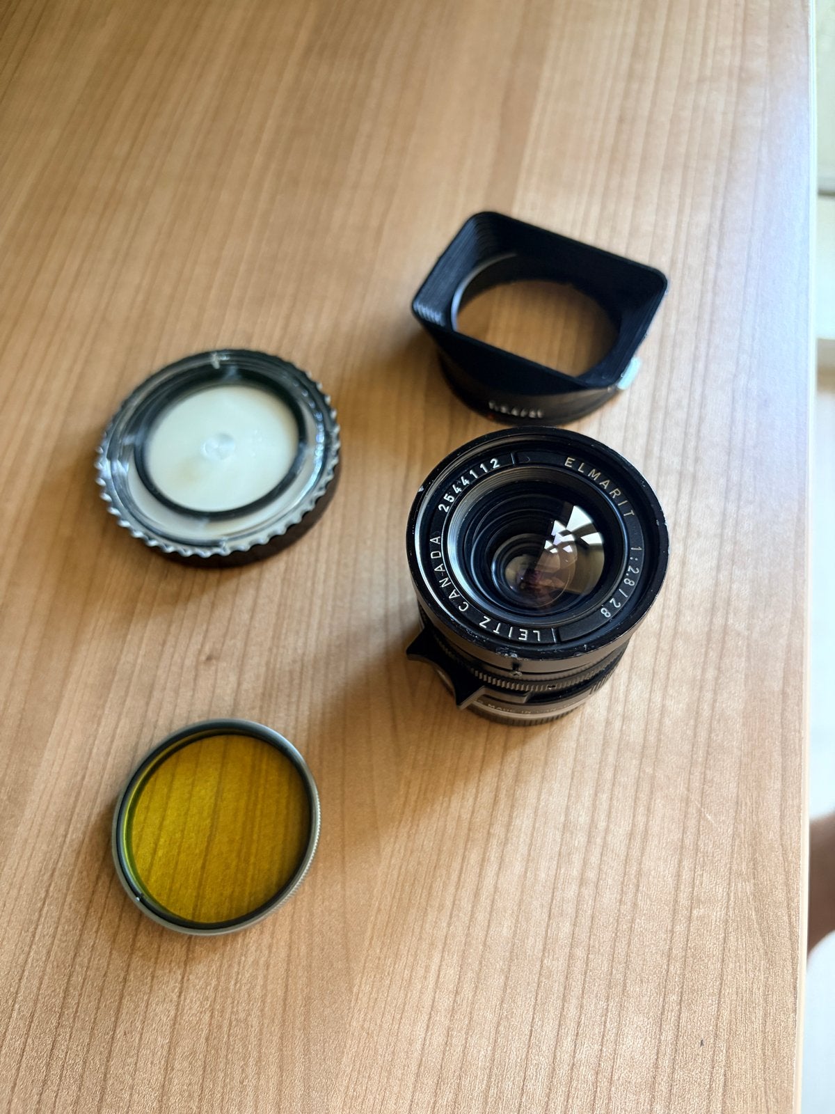 Leica Elmarit-R 28mm f/2.8 v2 (11802) lens met accessoires, Audio, Tv en Foto, Fotografie | Lenzen en Objectieven, Ophalen, Gebruikt