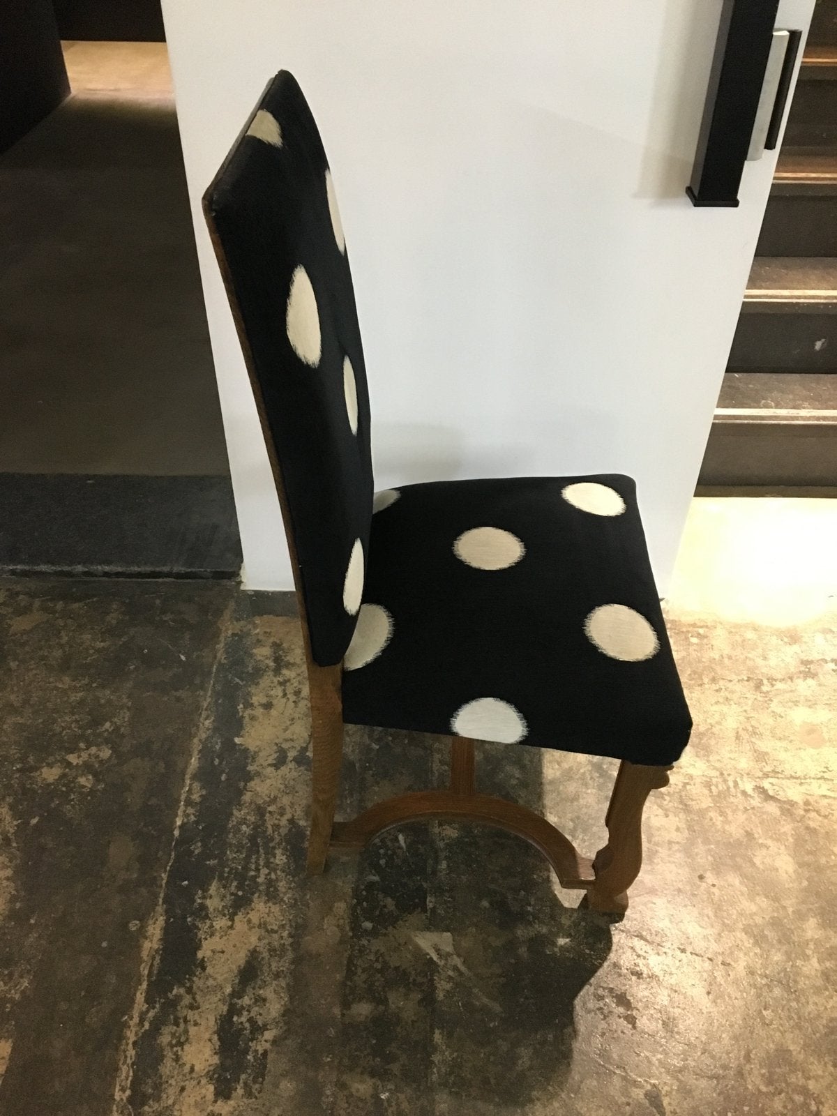 6 antieke eetkamerfauteuils met moderne bekleding, Huis en Inrichting, Stoelen, Ophalen, Zo goed als nieuw, Bruin