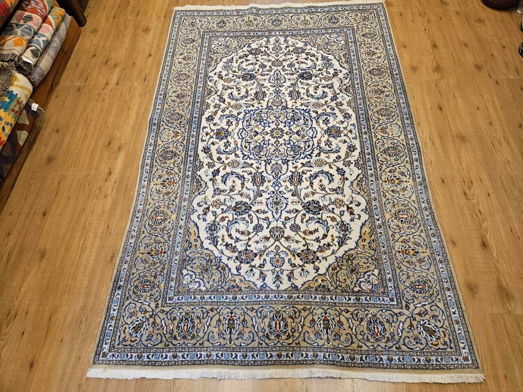 Vintage handgeknoopt perzisch tapijt kashan 246x154, Info@SlatsAntiek.nl, Perzisch, 150 tot 200 cm, 200 cm of meer