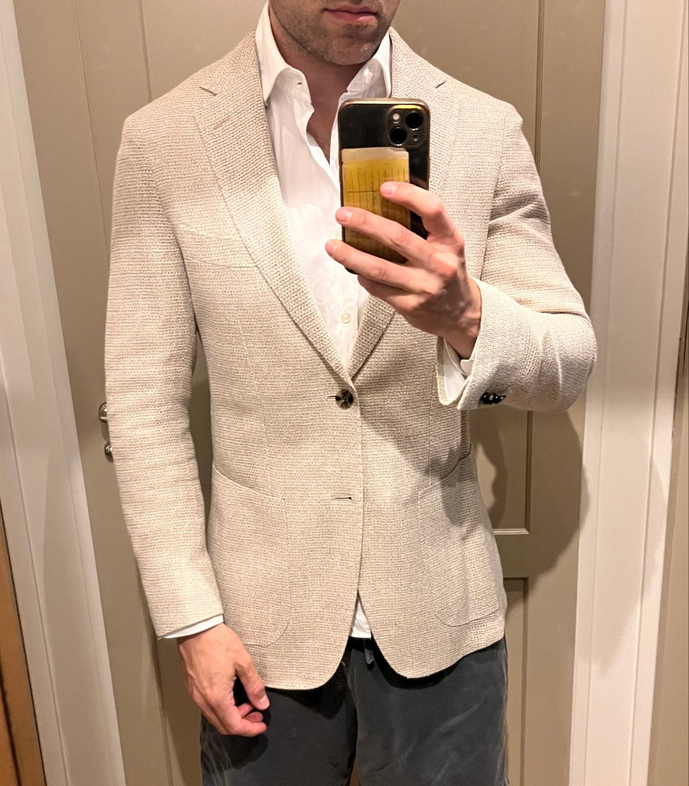 SuitSupply Colbert Maat 46 - Stijlvol en Comfortabel, Ophalen of Verzenden, Zo goed als nieuw, Maat 46 (S) of kleiner, Beige