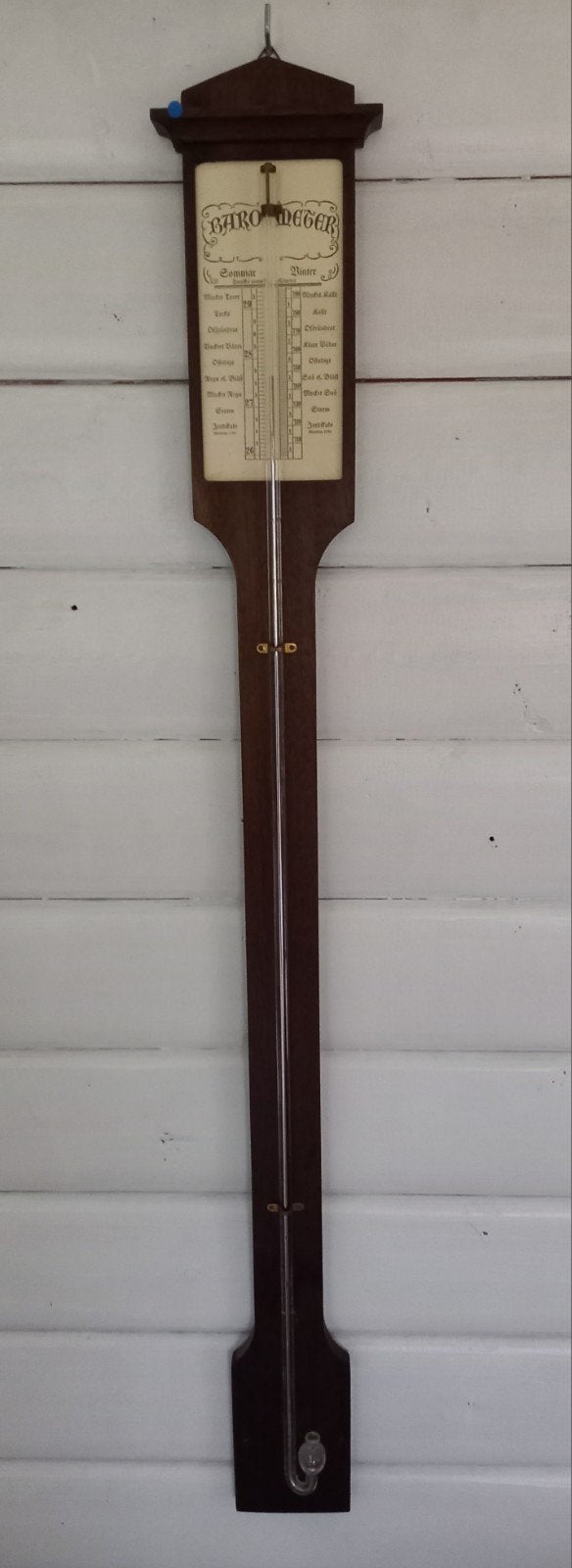 Antieke Zweedse kwikbarometer, Ophalen, Gebruikt, Barometer