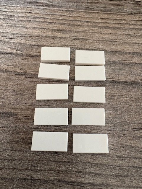 10 lego 1x2 tegels wit (8), Ophalen of Verzenden, Nieuw, Losse stenen, Lego