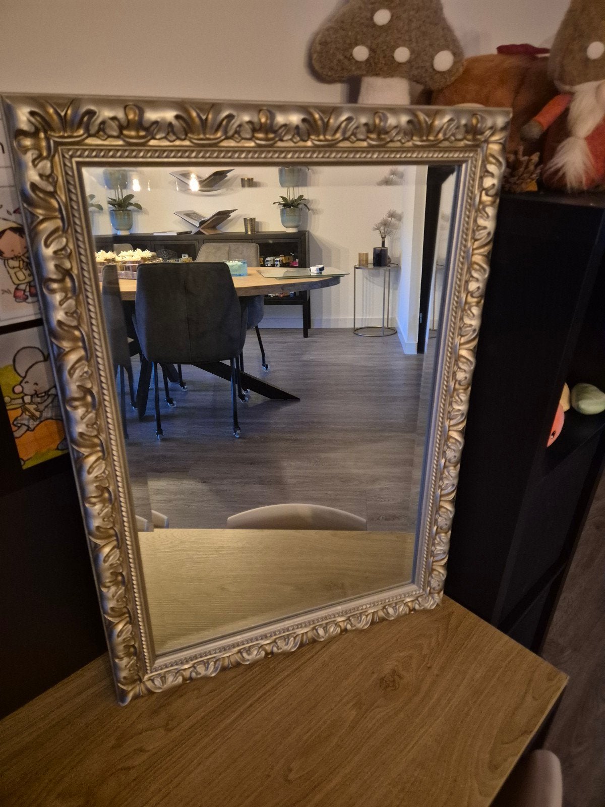 mooie brocante spiegel, Ophalen, Minder dan 50 cm, Zo goed als nieuw, Minder dan 100 cm