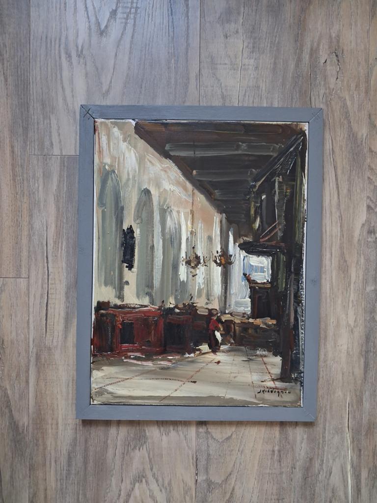 Schilderij # Jan Kelderman ( kerk interieur ), Ophalen of Verzenden