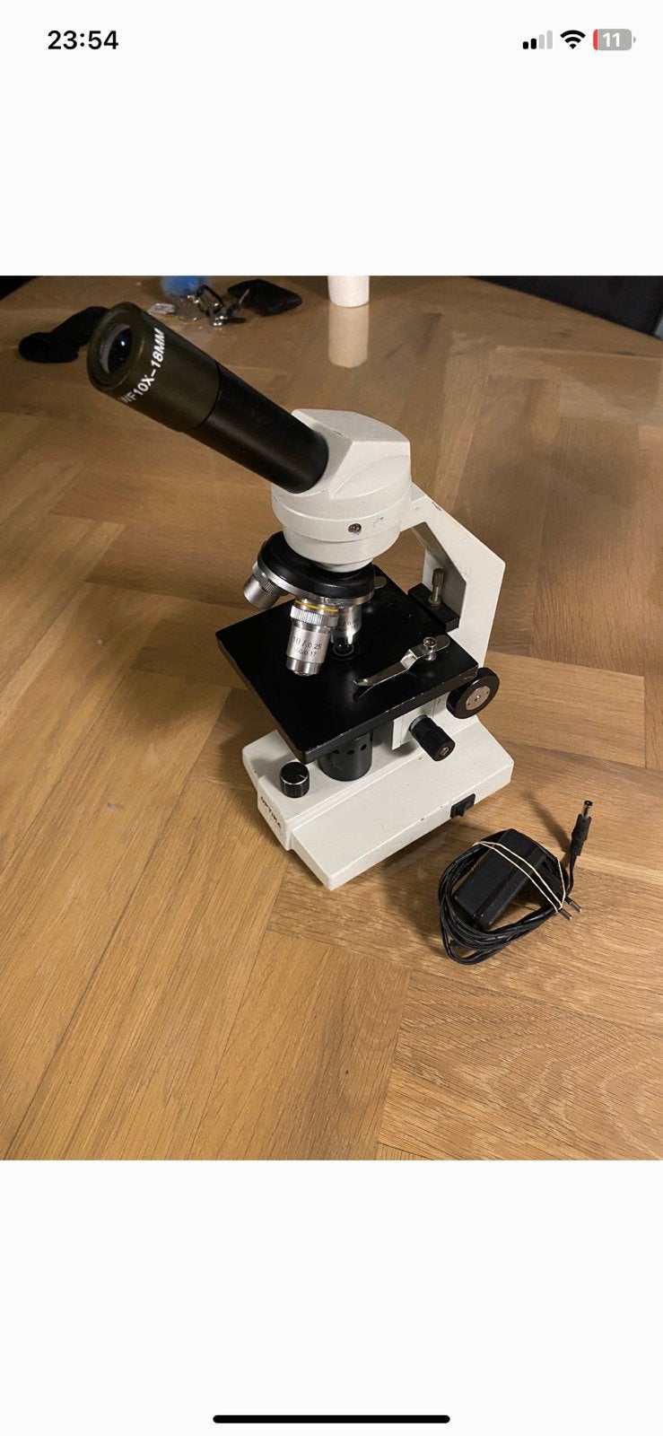 Optika microscope m-100fl-h made in italy school educatie, Verzenden, Zo goed als nieuw, Minder dan 400x, Onderdelen of Toebehoren