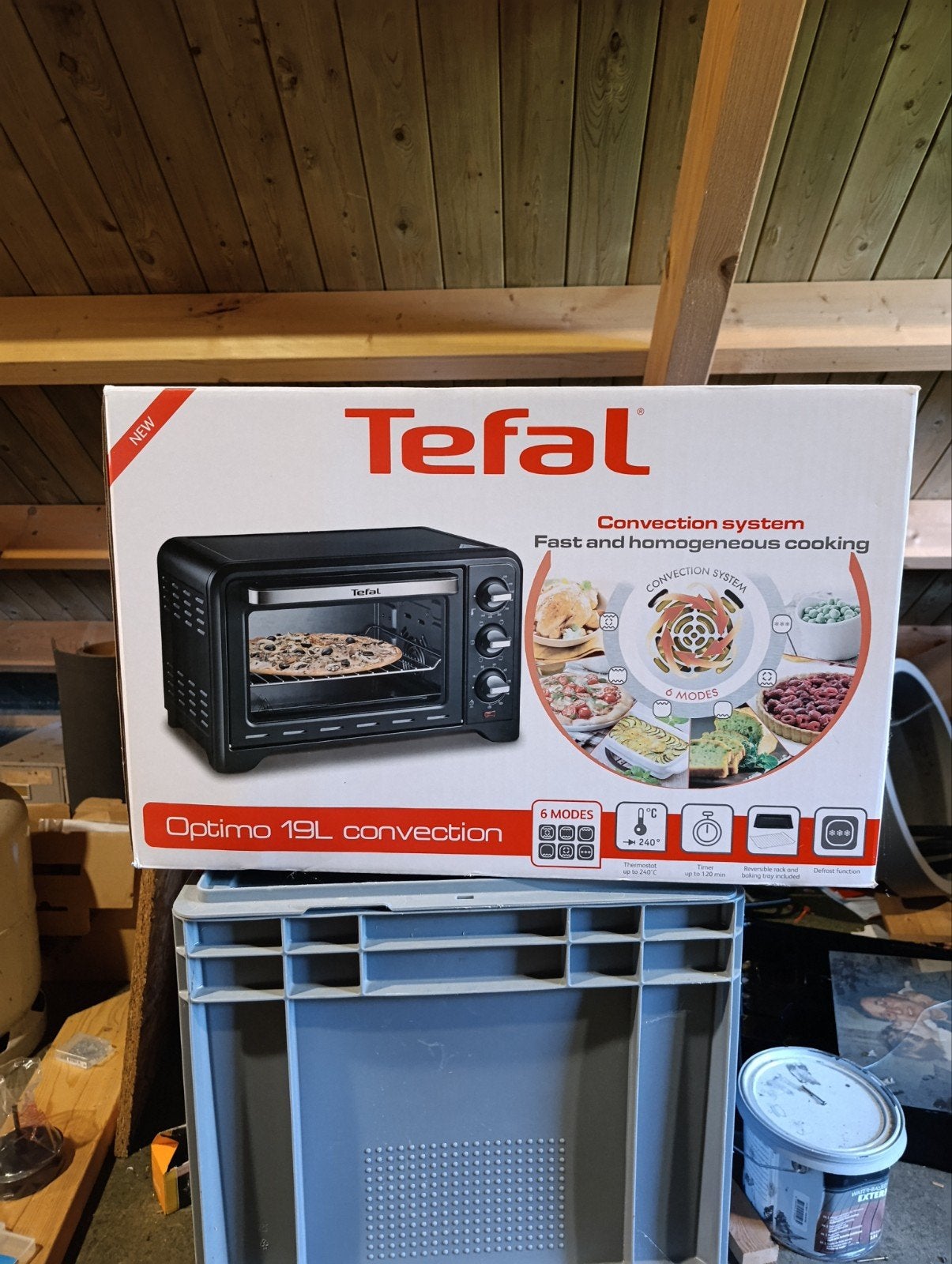 Tefal Optimo 19L Convection Oven - Nieuw in doos, Minder dan 45 cm, Minder dan 45 cm, Hete lucht, Ophalen of Verzenden