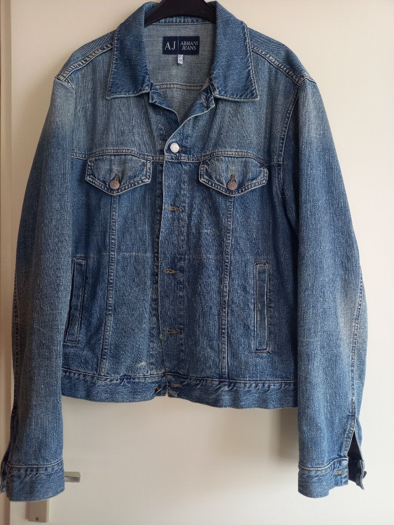 Armani Jeans Jas Vintage, Ophalen of Verzenden, Gedragen, Maat 52/54 (L), Armani jeans