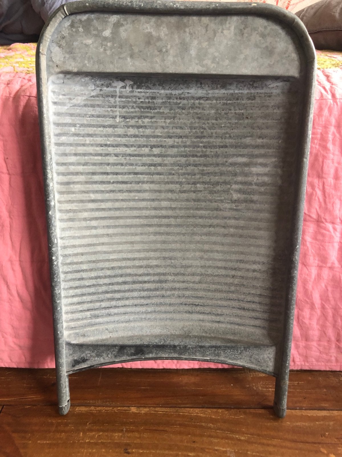 Vintage Zinken washboard / wasbord, Ophalen of Verzenden, Gebruikt