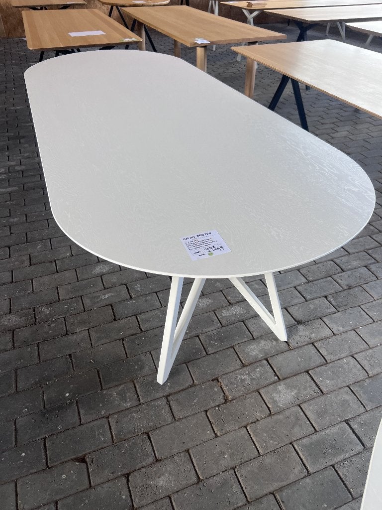 Studio Henk Eettafel Plat Ovaal Wit 260 Butterfly | €3199 nu, 100 tot 150 cm, Studio Henk, Ophalen of Verzenden, Studio Henk