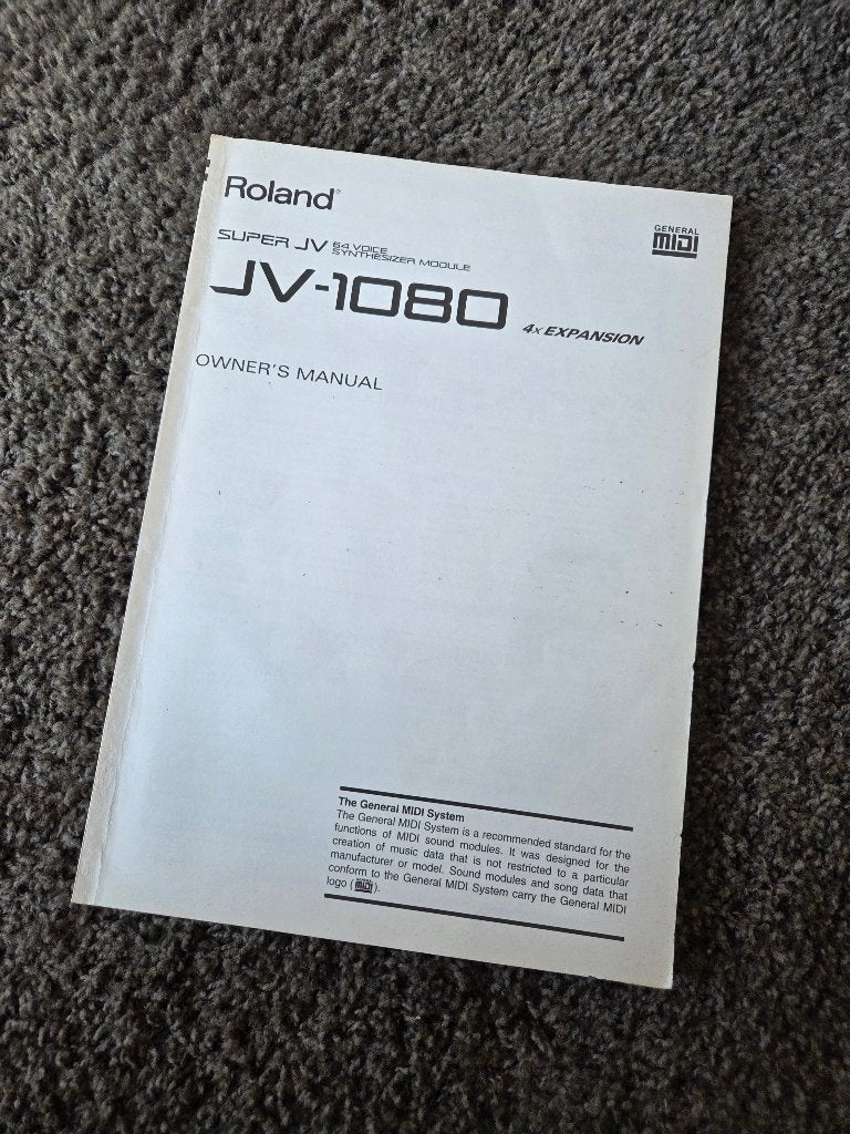 Manual Roland JV1080 (origineel), Ophalen of Verzenden, Zo goed als nieuw, 61 toetsen, Roland