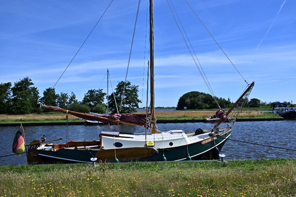 originele Westerdijk Zeeschouw 9,10m Platbodem, Watersport en Boten, Ophalen, 9 m, Gebruikt, Binnenboordmotor