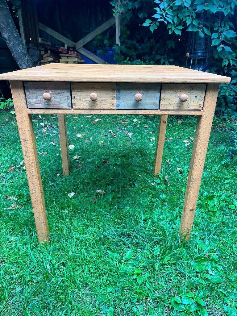Tafel met lades, Ophalen, Gebruikt, 50 tot 100 cm, Vierkant