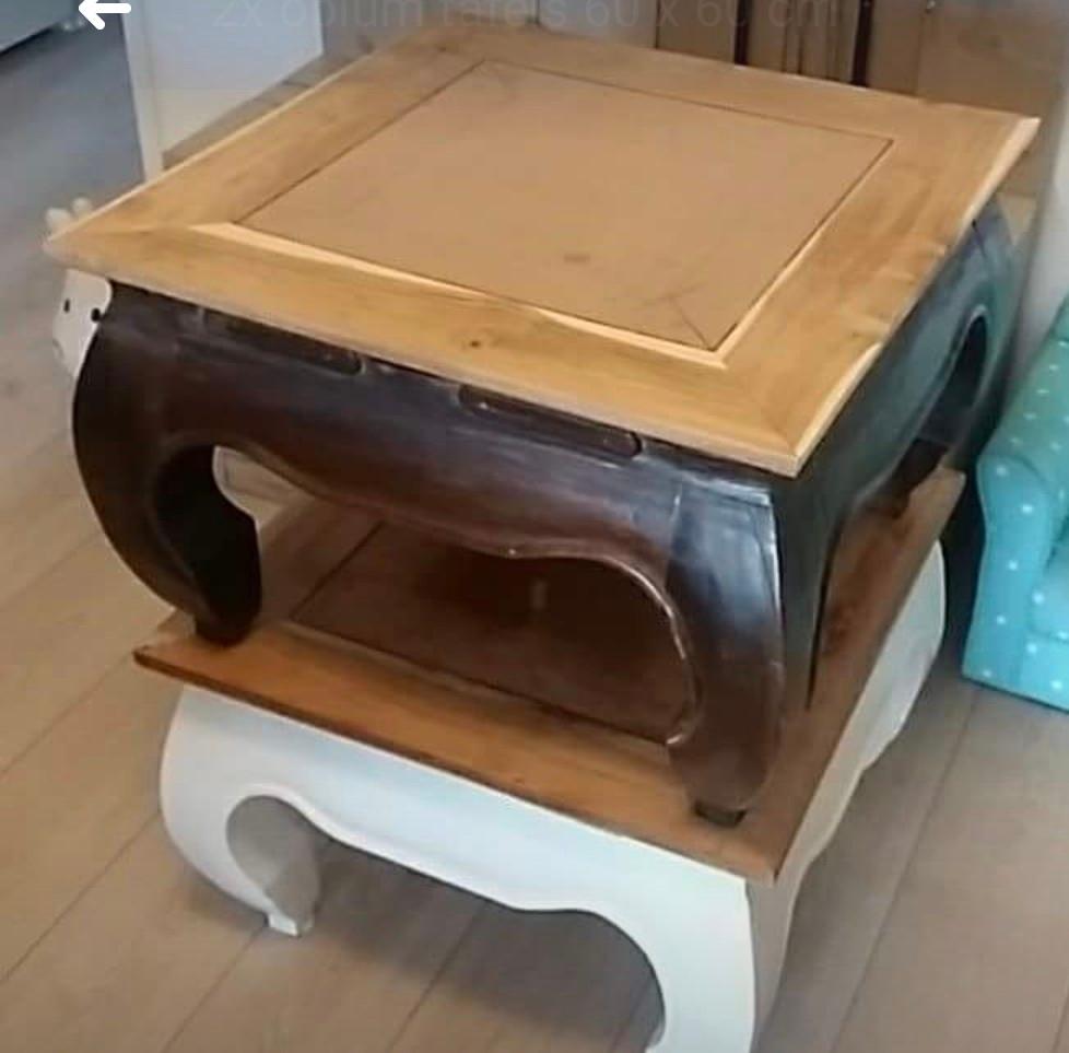 Opiumtafel 60x60, Ophalen, Vierkant, 50 tot 100 cm, 50 tot 100 cm